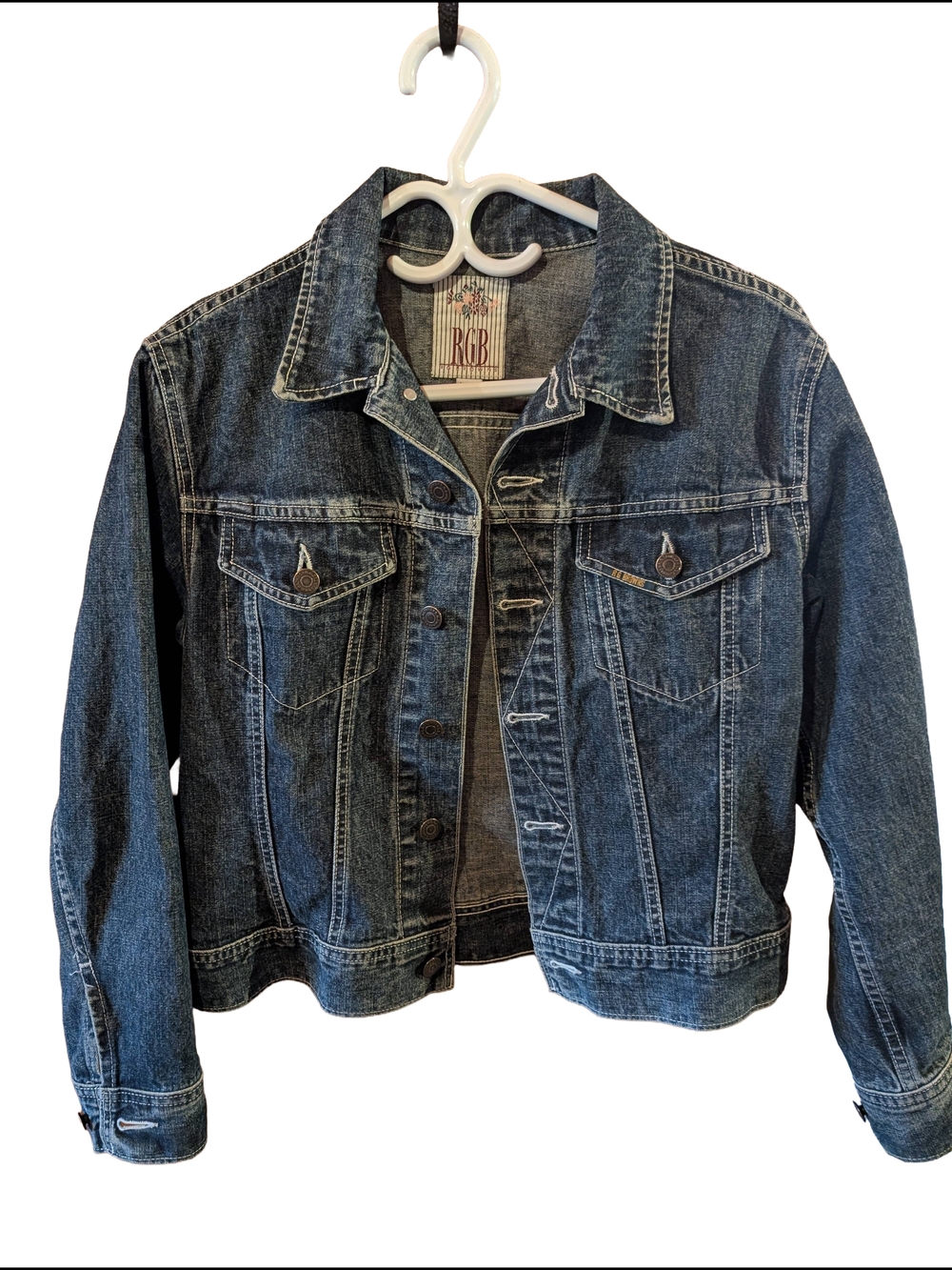 Classic Dark Wash Denim Jacket - Blue